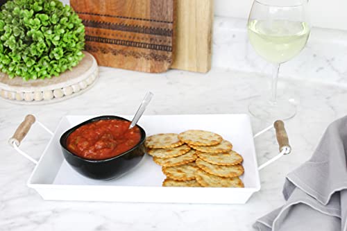 AuldHome-Design-Enamelware-Rustic-Trays-Set-of-2-Small-Medium-White-Farmhouse-Decor-Rectangular-Trays-wHandles AuldHome Design Enamelware Rustic Trays Set of 2 Small Medium White Farmhouse Decor Rectangular Trays wHandles