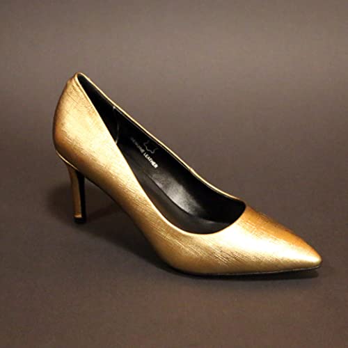 Paris Metallic Leather Dress Pump Shoes Stiletto Heels4