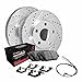 R1 Concepts Front Brakes and Rotors Kit |Front Brake Pads| Brake Rotors and Pads| Performance Off-Road Brake Pads and Rotors | Hardware Kit and Sensor WGVS1-63003