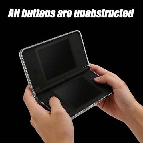 Hard Shell Clear Crystal Case Cover for NDSi XL & NDSi LL, Transparent Case Anti-Fingerprint Anti-Scratch Hard PVC Shell for Retro Game Enthusiasts or Collectors - 2