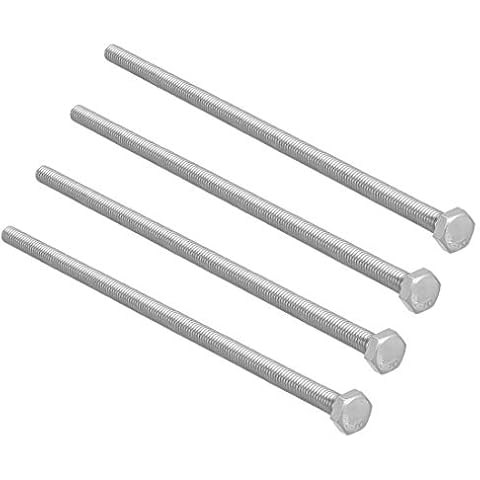 sourcing map M6x140mm Stainless Steel Hex Bolts Cover
