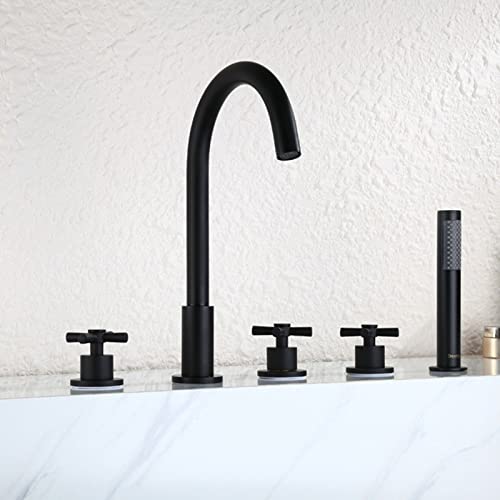 Robinet de baignoire multifonction LWX avec douchette intégrée eau chaude froide