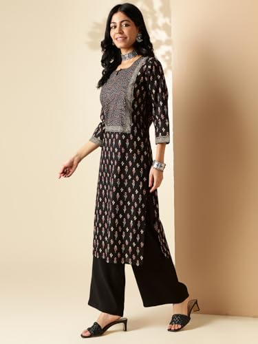 Image of Vbuyz Women's Floral Printed Straight Cotton Special wear Kurtas for Women | Cotton Kurtas for Women | A-Line Kurtas Kurtis | Designer Kurta | Kurtas for Women | Printed Kurtas