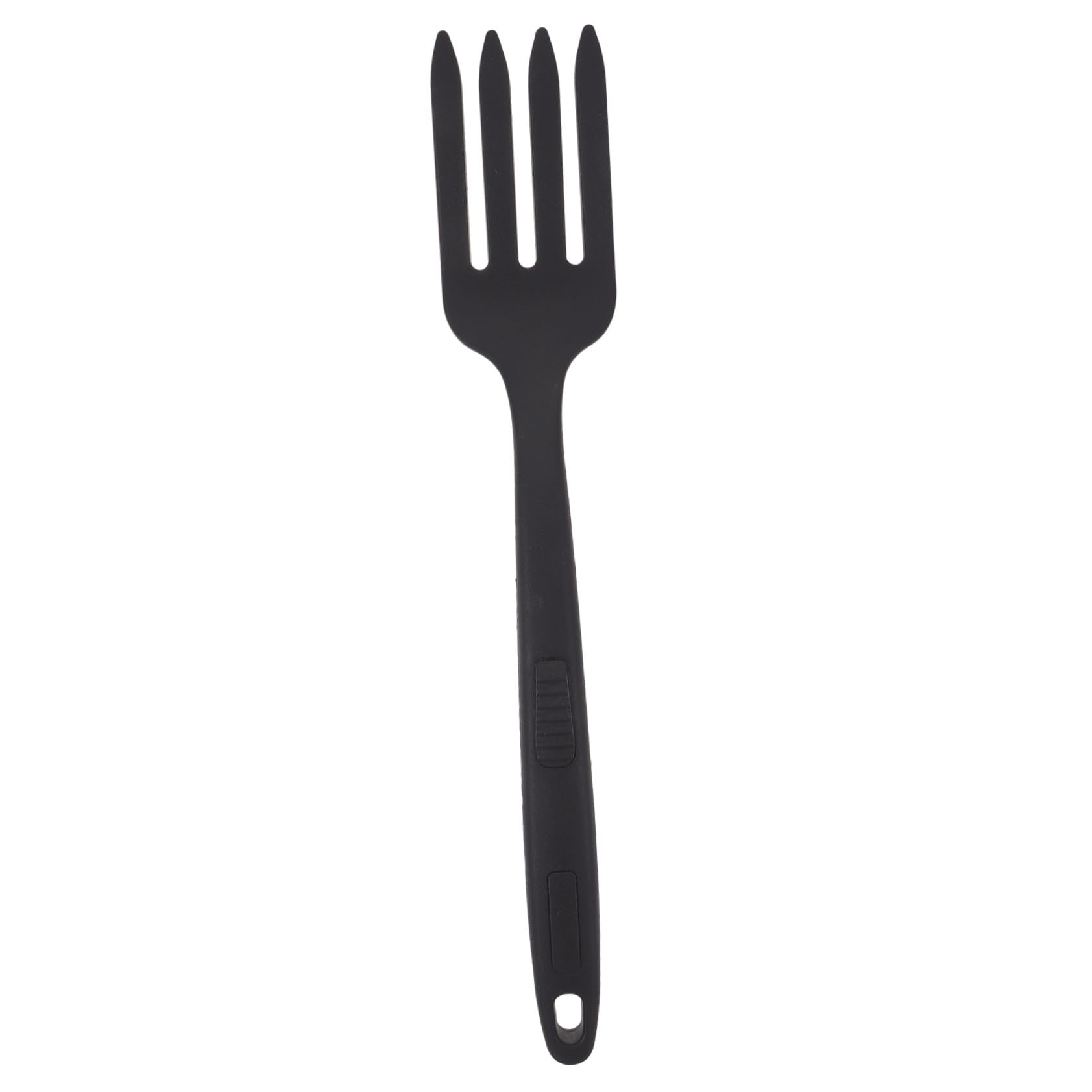 Tenedor de Silicona Negro para Pasta Diseño Simple y Cómodo de Sostener, Adecuado para Familias y Restaurantes, Resistente Riesgo de Quemaduras
