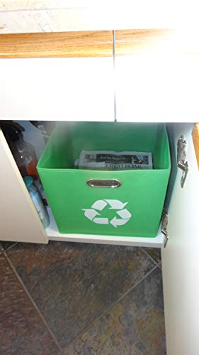 Alexi Ricci Green Newspaper and Magazine Recycling Folding Bin Basket Holder