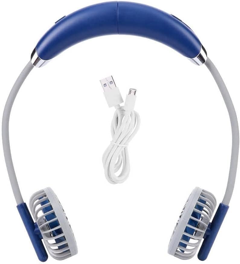 Portable Mini Hanging Neck Sports Fan Hands Free USB Rechargeable Cooling Fan for Outdoor Camping Air Cooler