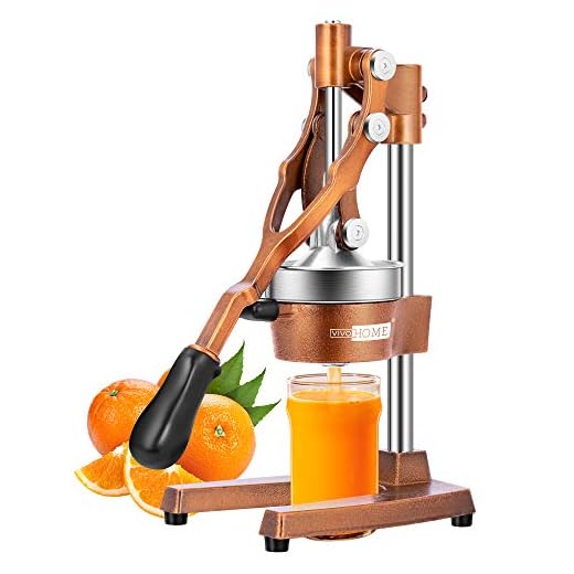 VIVOHOME Heavy Duty Commercial Manual Hand Press Citrus Orange Lemon Juicer Squeezer Machine Golden