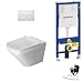 Produktbild Geberit Duofix Vorwandelement, Drückerplatte Delta 21, mit Duravit Design WC spülrandlos mit Beschichtung, Komplett-Set