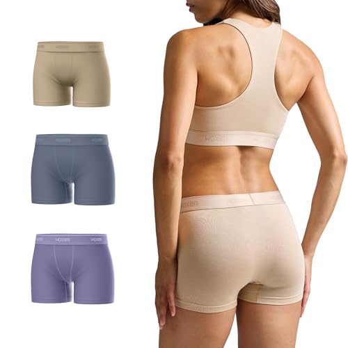 Image of Woxer Womens Boxers - Star 3 inch Boy Shorts Underwear for Women - Boxer Briefs