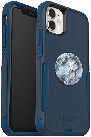 OtterBox Bundle: Commuter Series Case for iPhone 11 - (BESPOKE WAY) + PopSockets PopGrip - (Blue Marble)