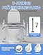 Toilettensitzerhöhung mit Armlehnen WC Sitzerhöhung Höhenverstellbare Toilettenaufsatz Toilettenerhöhung Erhöhter Toilettensitz Aufstehhilfe Toilette für Senioren Schwangere Erwachsene mit Behinderung