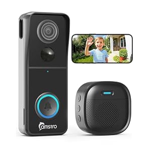 Doorbell Camera Wireless – 3K Video Doorbell with Chime, 2.4G WiFi Outdoor Security cemera,Smart Human Detection, 2-Way Audio,Voice Changer,Night Vision,Works with Alexa and Google Assistant