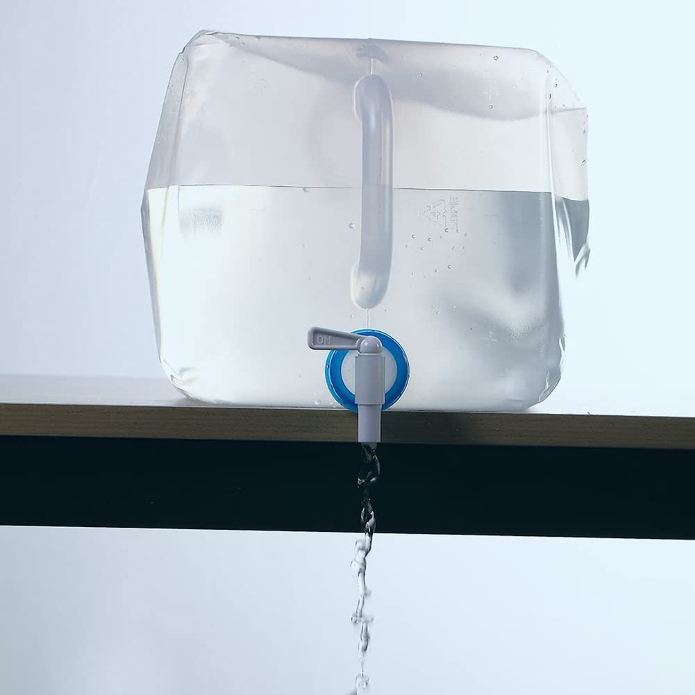 100L Poche A Eau Pliable Extérieur Avec Robinet, Réservoir D'eau De