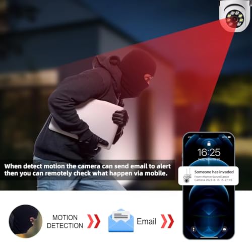 Maizic Smarthome Wi-Fi Indoor Camera 3MP HD Pan-Tilt Zoom CCTV Camera, Outdoor Indoor Security Camera, 2 Way Talk, Color Night Vision, Motion Detection, Multi User View, Support SD Card (Up to 128GB) 4 41VHk2 qYpL