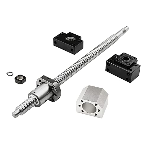 CNCMANS Ball Screw SFU2005 RM2005 Length 1000mm Diameter 20mm with Metal Ballnut, BK15/BF15 Support, DSG20H Nut Housing, High Precision CNC Parts for XZY Axis