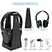 Senior Friendly Headphones with Large Buttons, Wireless TV Headphones with 2.4G Transmitter Charging Dock, Bluetooth 5.3 Headsets, Clear Sound Mode for Elderly, Compatible with TV Optical/RCA/AUX