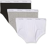  Calvin Klein 3p Brief Slip, Multicolor (Black/White/Grey Heather), Medium (Pack de 3) para Hombre