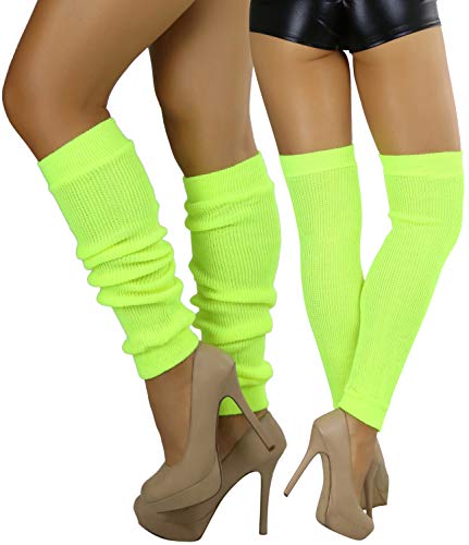 Image of ToBeInStyle Women's Long Over The Knee Leg Warmers Bright Thigh High