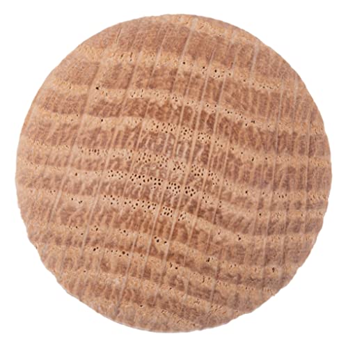 Image of Oak Screw Hole Plugs | 3 /4 inch Diameter | Pack of 50 Approx. | Turned End Grain Round Mushroom Head with Shoulders, Screw Hole Buttons, Furniture Grade | UA-053-OW