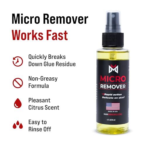 Image of MICRO REMOVER | Ultra Hold Glue Remover Spray 118ml (4FL oz) | Fast Acting Adhesive Remover for Lace Wigs, Hair Patches & Toupees | Skin Safe | Citrus Based Flavour | Pack of 1