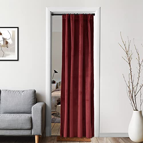 Burgundy Red Valentines Door Doorway Velvet Luxury Curtains for Living