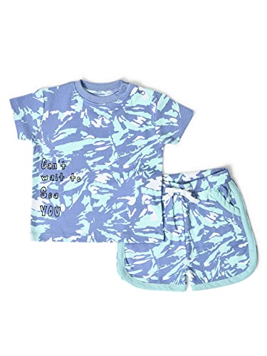 Mi Arcus Printed Cotton Tshirt/Tee with Shorts Set for Baby Boy/Girl/Kids Casual wear