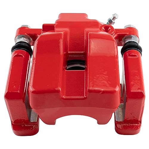 Image of TRQ Rear Right Brake Caliper w /Bracket Performance Red Passenger Side | For 2007-2012 Lexus ES350 2008-2012 Toyota Avalon 2007-2011 Camry