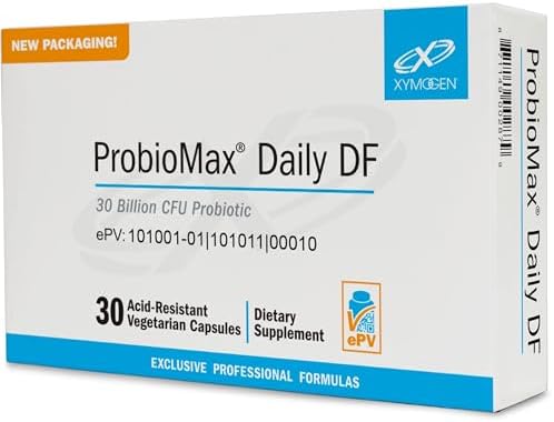 XYMOGEN ProbioMax Daily 30B – Vegetarian, Dairy & Gluten Free Probiotics for Digestive Health – Women’s & Men’s Probiotic Nutritional Supplements – Formerly ProbioMax Daily DF (30 Capsules)