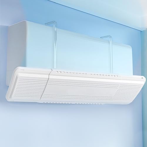 エアコン風よけカバー 伸縮自在 風避け カバー 壁掛け式 穴あけ不要 冷暖房 風向調整 直風防止 省エネ対策 取り付け簡単 エアコンルーバー