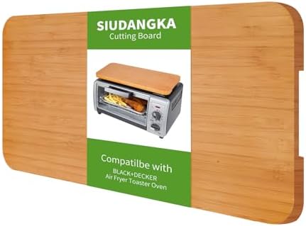 Cutting Board Compatible with BLACK+DECKER 8-Slice Extra Wide Convection Toaster Oven, Heat Resistant Large Bamboo Cutting Board Accessories for BLACK+DECKER Toaster Ovens Countertop