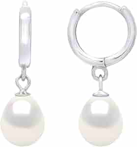 PEARLS & COLORS Orecchini Pendenti In Oro Con Perle D'Acqua Dolce 8-9 Mm – Qualità AAA+ - 3