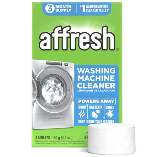 Affresh Washing Machine Cleaner, Cleans Front Load and Top Load Washers, Including HE, 3 Tablets