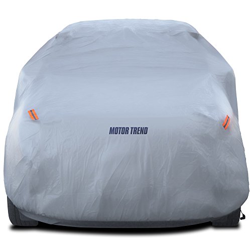 Image of Motor Trend Safeguard Heavy Duty Car Cover for Vans & SUVs - Car Tarp Waterproof All Weather SUV, Sun Protection, UV Rain Snow Winter, Outdoor Reflective - Up to 185 inch Length