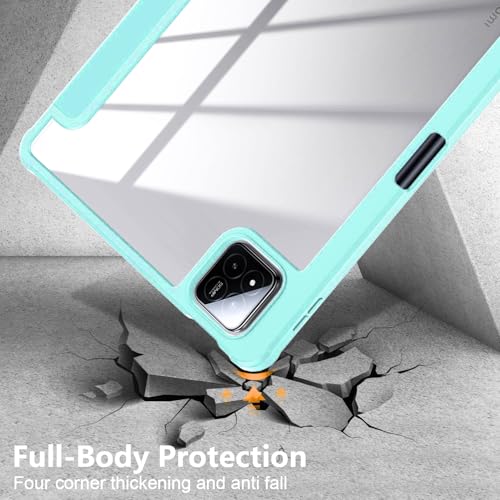 Image of MOCA Case for Xiaomi Mi Pad 8 /8 Pro /Pad 7 / Pad 7 Pro 11.2 inch, Smart Flip Case with Pen Holder, Trifold Stand, Magnetic Auto Sleep Wake, Hard Back Protection (Aqua Blue)