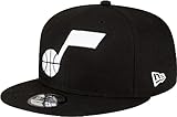 New Era Unisex-Adult NBA 9FIFTY Team Color Primary Logo Adjustable Snapback Hat Cap One Size Fits All - Utah Jazz Black