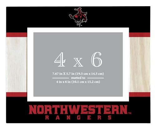 R and R Imports Northwestern Oklahoma State University Wooden Photo Frame Printed Design Matted to 4 x 6 Inch Officially Licensed Collegiate Product