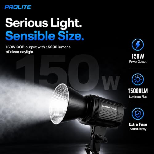 Image of Prolite PL-150W Daylight COB LED Studio Light, 5600K Bowens Mount