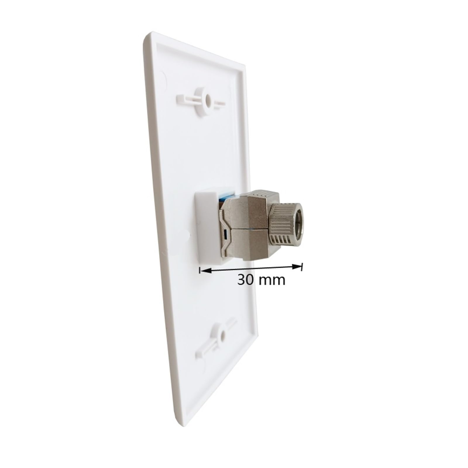 CAT.8 RJ45 Wandplatte mit CAT8 Buchse LAN for 40GB Netzwerkdose (Weiß)