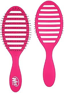 Wet Brush Speed Dry Detangler (Pink)- Ergonomic, Heat Flex Bristles, Blow Dry, Detangling Knots, Snag Anti-Static Brush for All Hair Type
