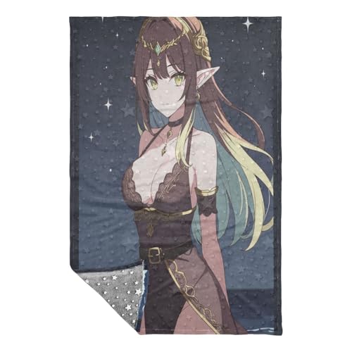 Manta de anime de elfo de belleza suave para sofa y salon 3