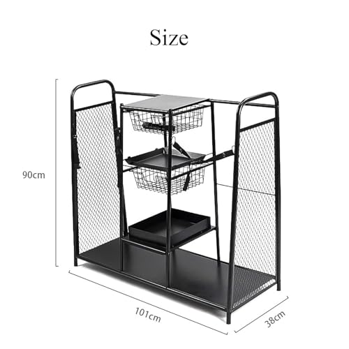 Support de stockage de golf grand format en acier noir