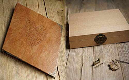 Cahier en papier Kraft coeur en cuir A4 rouge pour album photo