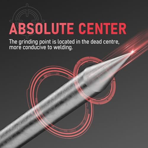 Image of YESWELDER TIG Tungsten Electrode Pre-Sharpened Welding Tungsten 1 /8 inch x 7 inch (Red, WT20 /EWTh-2) 10-pk