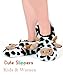 Hygknixx Cute Animal Slippers for Women Kids, Cozy Fuzzy Slipper Socks with Non Slip Grips, Funny Christmas Gifts for Girls Toddlers Wife Mom Grandma Her, Stocking Stuffers for Adults Kids