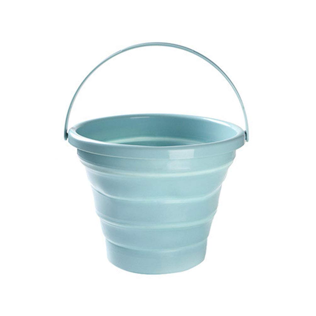 Portable Seau en Plastique Pliable, 5/10L Bac à Eau Pliable, Seau à Eau Portable Parfait pour Le Camping, Voyager, Pêche, Camping-Car Multifonction