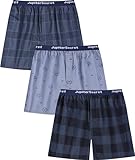 ✩⋆【Bequemes Design】Komfortables, flexibles Taillenband hält Ihre Boxer-Unterwäsche vom Kneifen und Binden ab.Die Seite der Herren-Boxershorts aus Baumwolle ist nahtlos, und der Rest ist mit Doppelnähten genäht, um Verformungen zu verhindern. Knopfleiste am vergrößerten Schritt für bequemes Öffnen/Schließen.