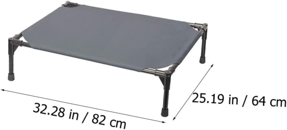 HANABASS Elevated Dog Cot with Detachable Design Washable Pet Sleeping Bed for Home Grey Supports Moisture Control and Easy Storage