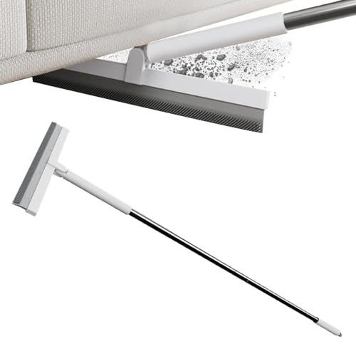 Escoba mágica, herramienta para barrer el cabello, cabezal giratorio de 180 grados, 12.99 x 1.06 x 46.47 pulgadas, limpiador multifuncional, solución de limpieza eficiente, ideal para baño, ventana