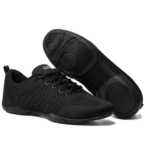 CADIDL Cheer Shoes Women Black Cheerleading Shoes Girls Varsity Cheer Sneakers Youth Size 6