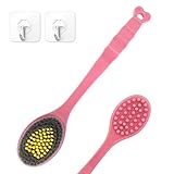 [Limpieza y secado rápido] Los cepillos de ducha tradicionales son propensos a las bacterias y no son fáciles de secar. Cepillo de ducha de nailon de alta calidad, que puede drenar rápidamente. Viene con 2 pegatinas de pared impermeables, para que puedas enganchar mejor el cepillo de la bañera y otros artículos.